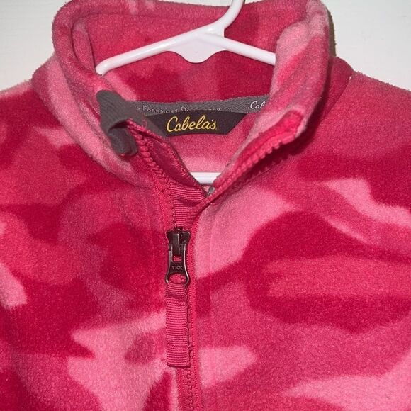 Cabela’s little girl youth XS 4/5 pink warm fleece Camo camouflage  jacket - Picture 8 of 15